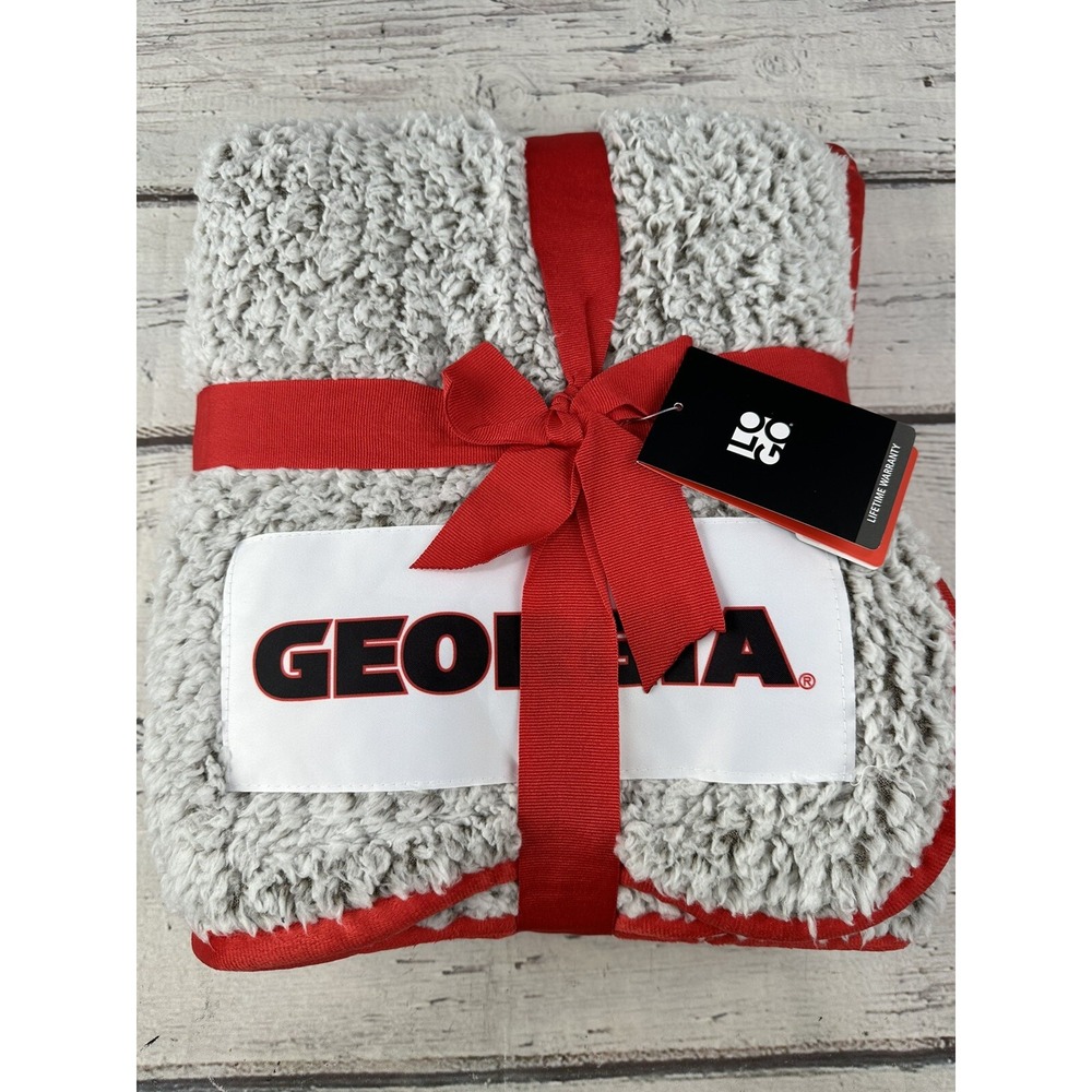 New UGA University of Georgia Bulldogs 50" x 60" Frosty Fleece Team Blanket NWT - Picture 2 of 2
